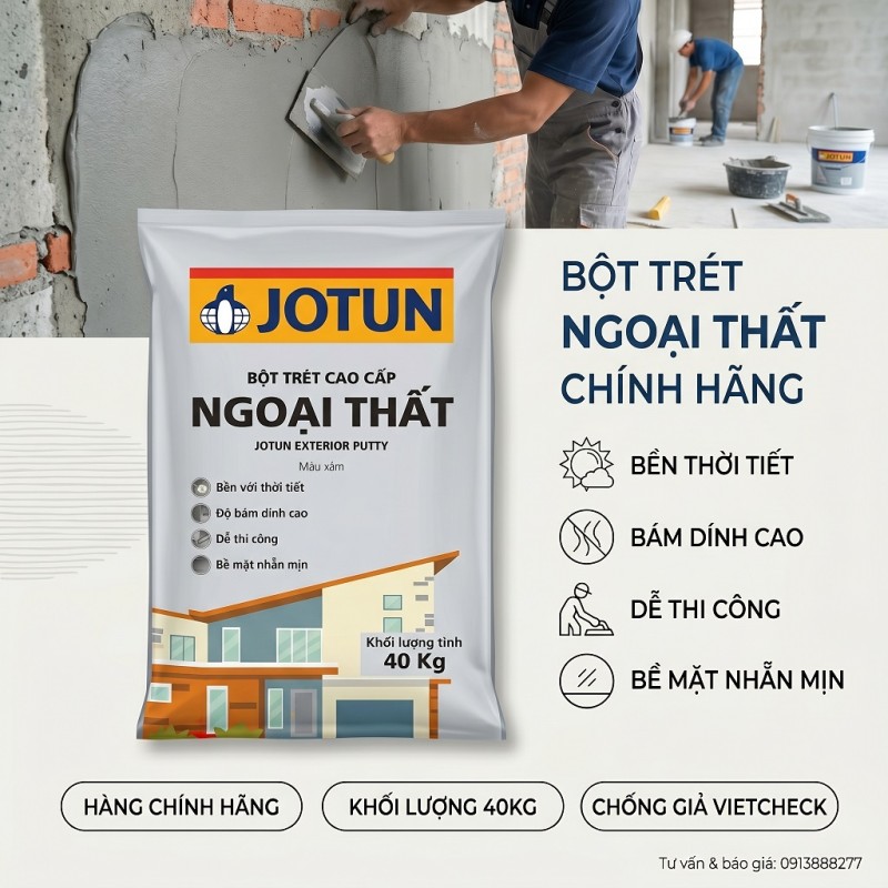 Bột Trét Xám Jotun Ngoài Trời