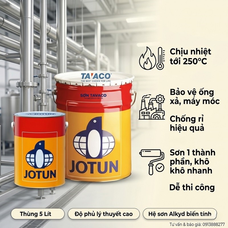 Jotun Aluminium Paint H.R - Sơn chịu nhiệt 250°C