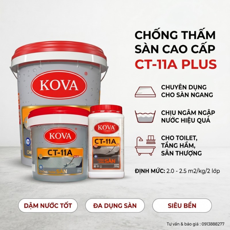 Chống Thấm KOVA CT-11A Plus Sàn - Cao Cấp
