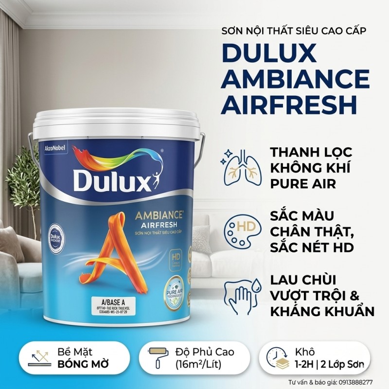 Sơn Nội Thất Dulux Ambiance AirFresh 68A
