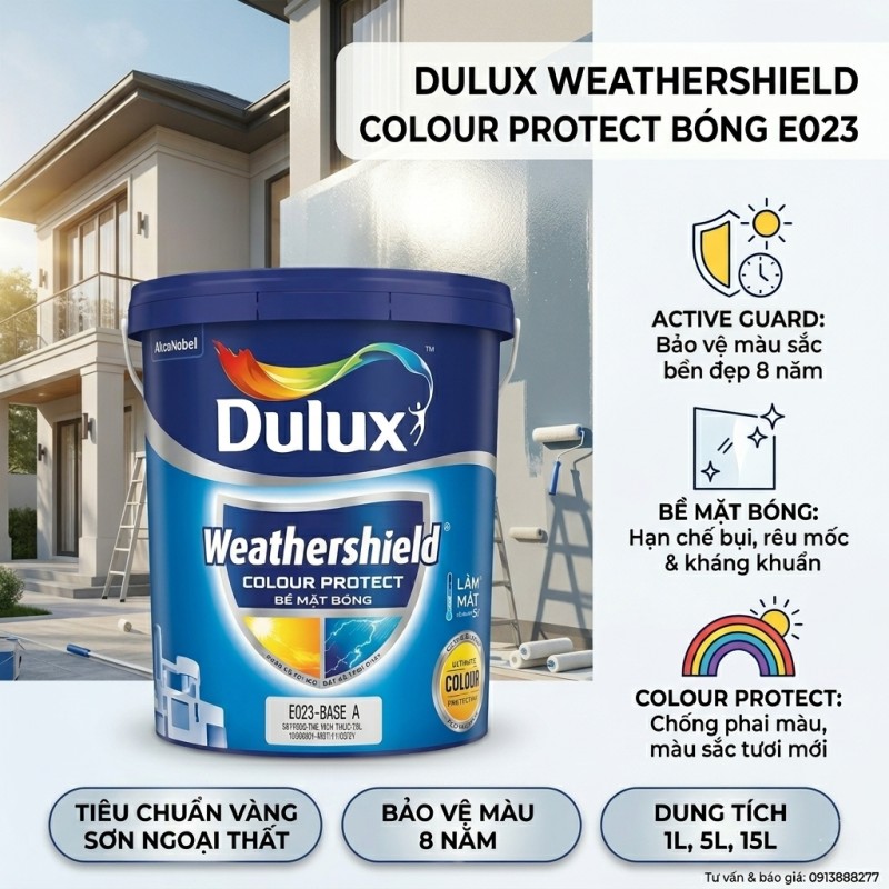 Sơn Dulux Weathershield Colour Protect Bóng E023
