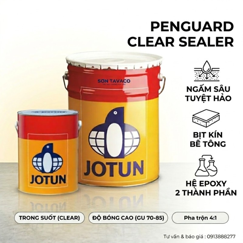 Jotun Penguard Clear Sealer - Sơn Lót Epoxy trong suốt