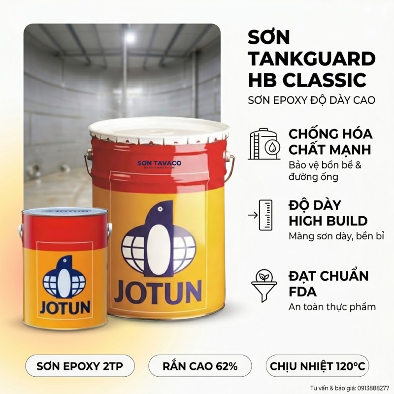 Jotun Tankguard HB Classic - Sơn Phủ Epoxy Lòng bồn xăng dầu