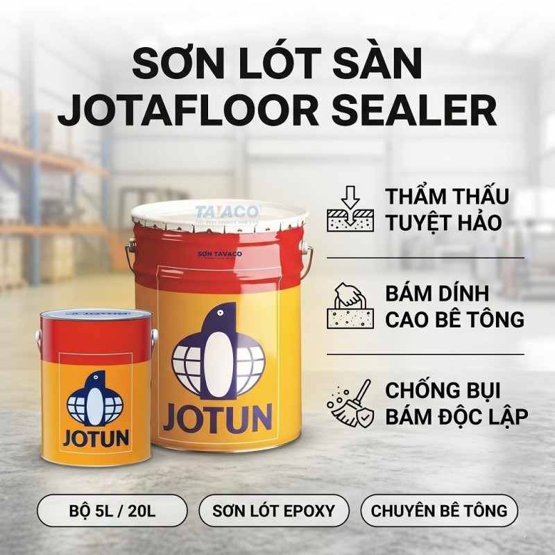 Sơn Lót Epoxy Sàn Bê Tông Jotun Jotafloor Sealer