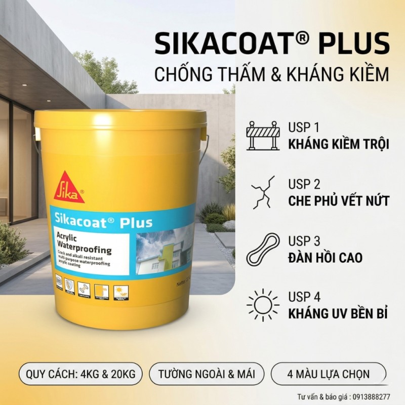 Chống Thấm Acrylic Sika Coat Plus