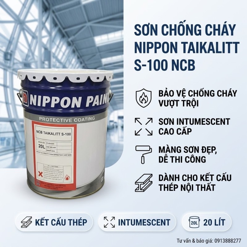 Sơn Chống Cháy Nippon Taikalitt S-100 NCB Intumescent