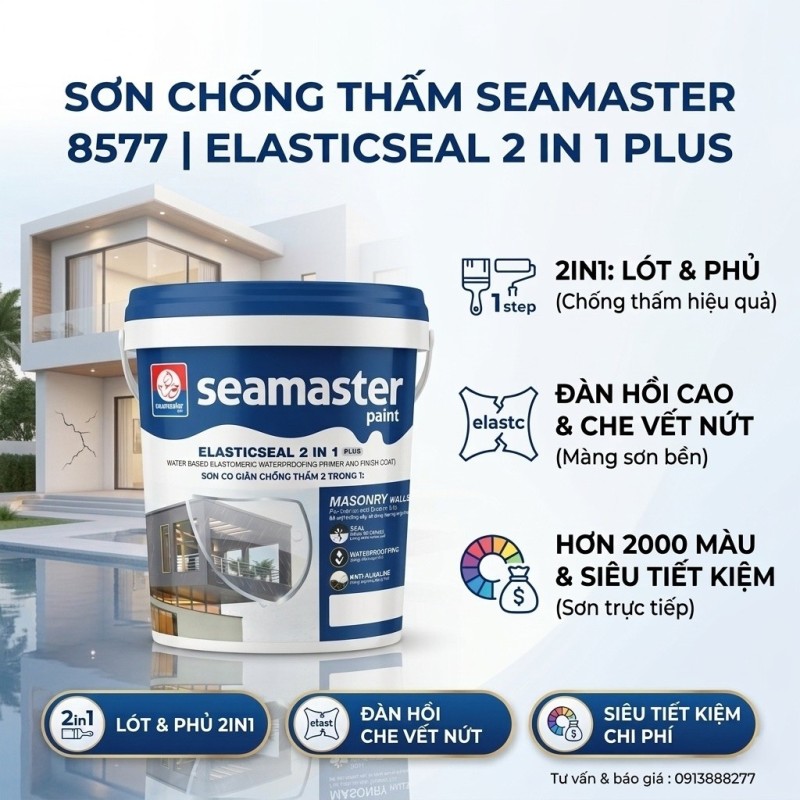 Sơn Chống Thấm Seamaster 8577 là sơn chống thấm ngoài trời tốt nhất hiện nay thumb