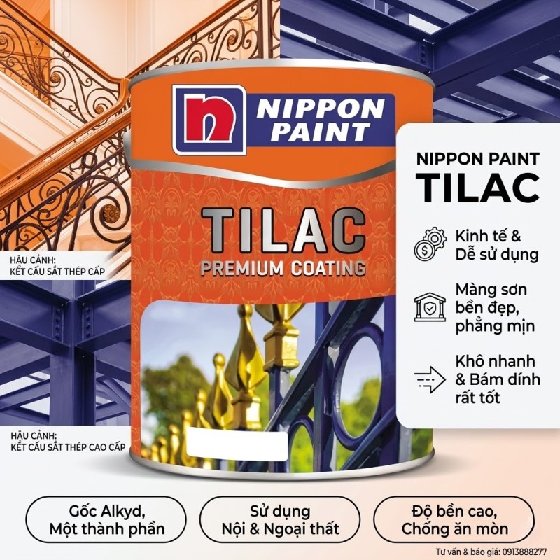 Sơn Dầu Nippon Tilac Nhiều Màu Sắc