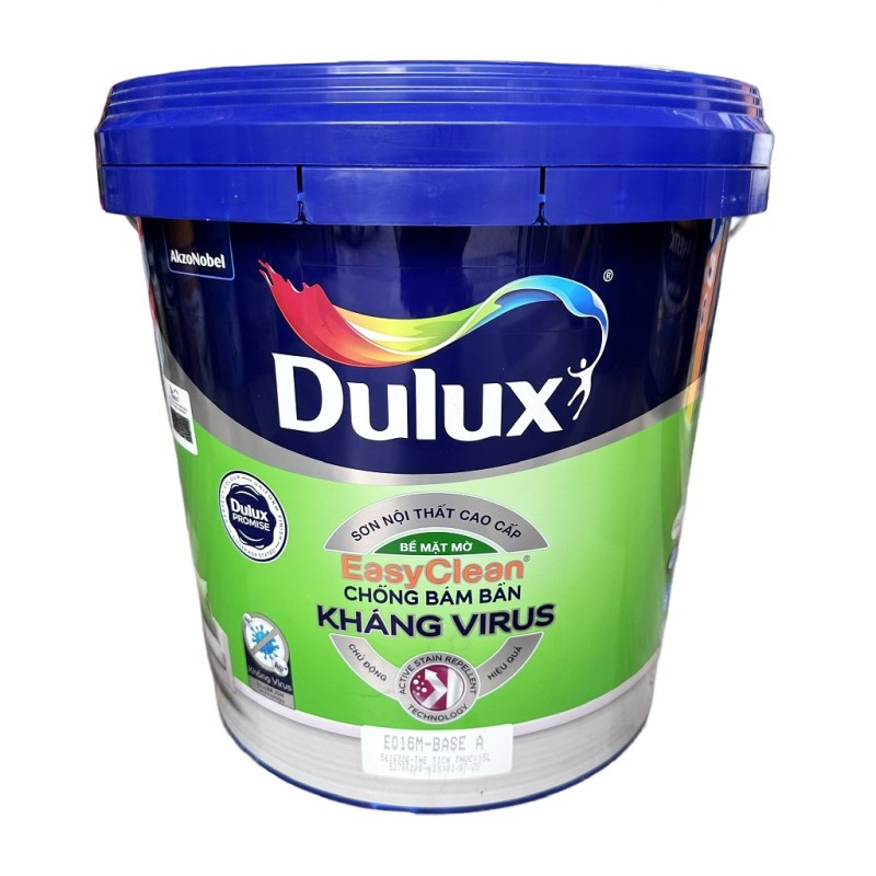 Sơn nội thất Dulux EasyClean chống bám bẩn kháng virus kháng khuẩn lau chùi hiệu quả bề mặt mờ siêu láng mịn màu sắc tươi sáng thumb
