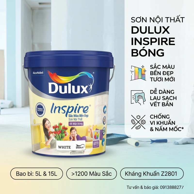 Sơn Dulux Inspire Nội Thất Bóng - Mới 2026 (39AB)