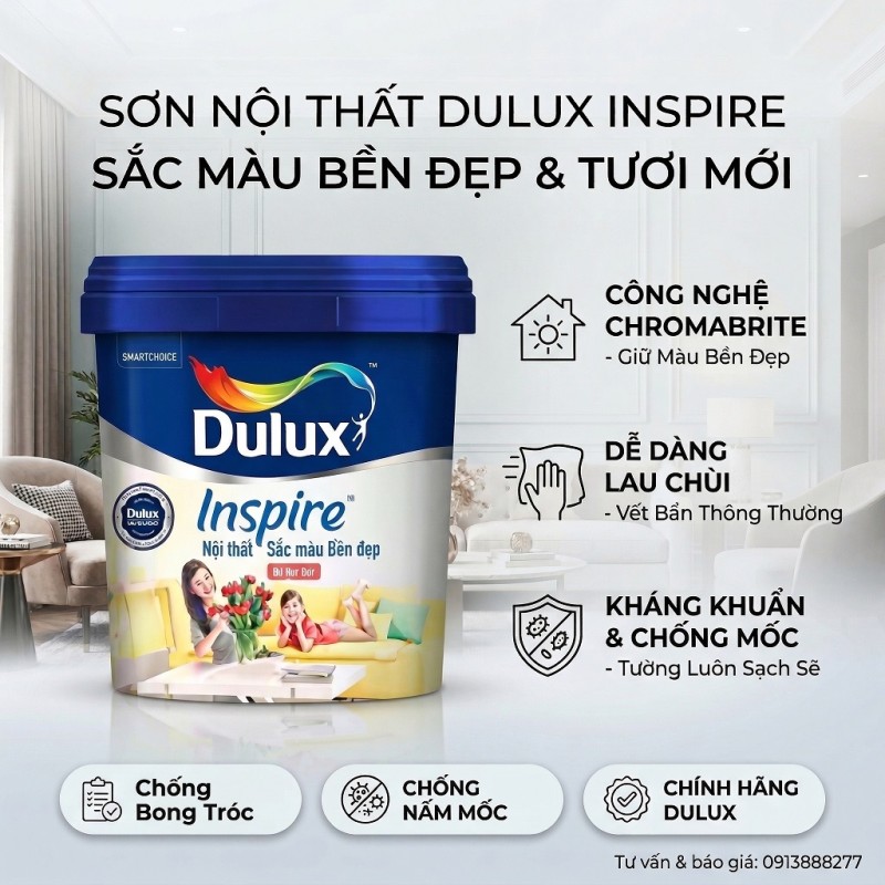 Sơn Dulux Inspire Nội Thất Mờ - Mới 2026 (39A)