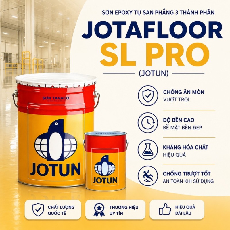 Jotun Jotafloor SL Pr - Sơn Sàn Epoxy Tự San Phẳng