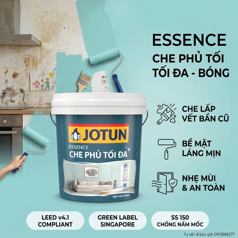 Sơn Jotun Essence Che Phủ Tối Đa Bóng