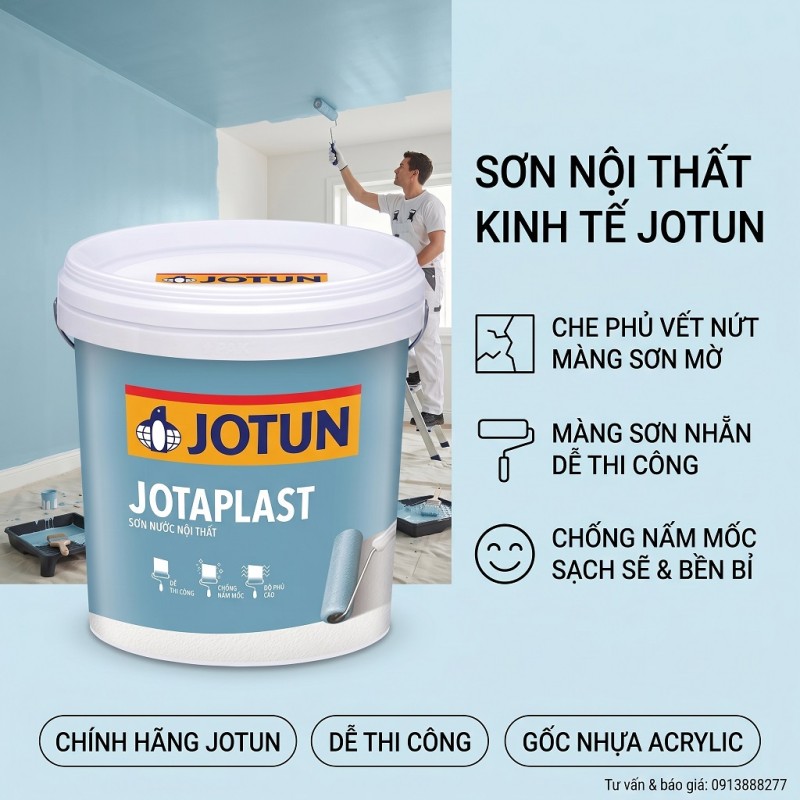 Sơn Jotun Jotaplast - Sơn giá rẻ nhất của Jotun trong nhà