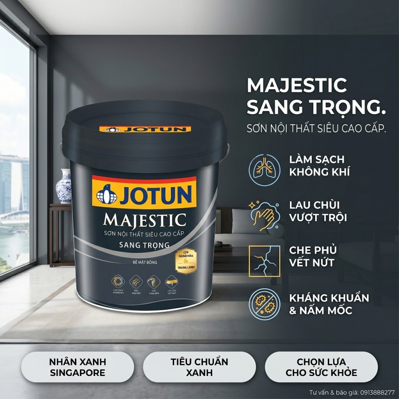 Sơn Nội Thất Jotun Majestic Bóng Sang Trọng
