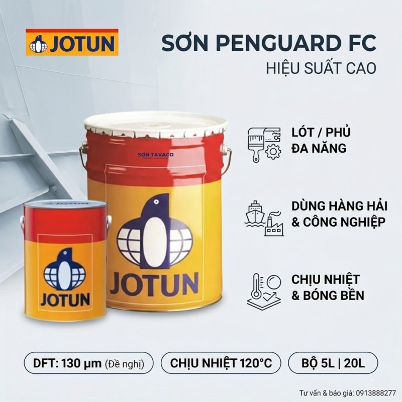 Jotun Penguard FC - Sơn phủ Epoxy Chịu Ngâm Nước