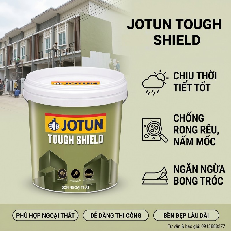 Sơn Jotun Tough Shield - Sơn giá rẻ nhất phân khúc ngoài trời