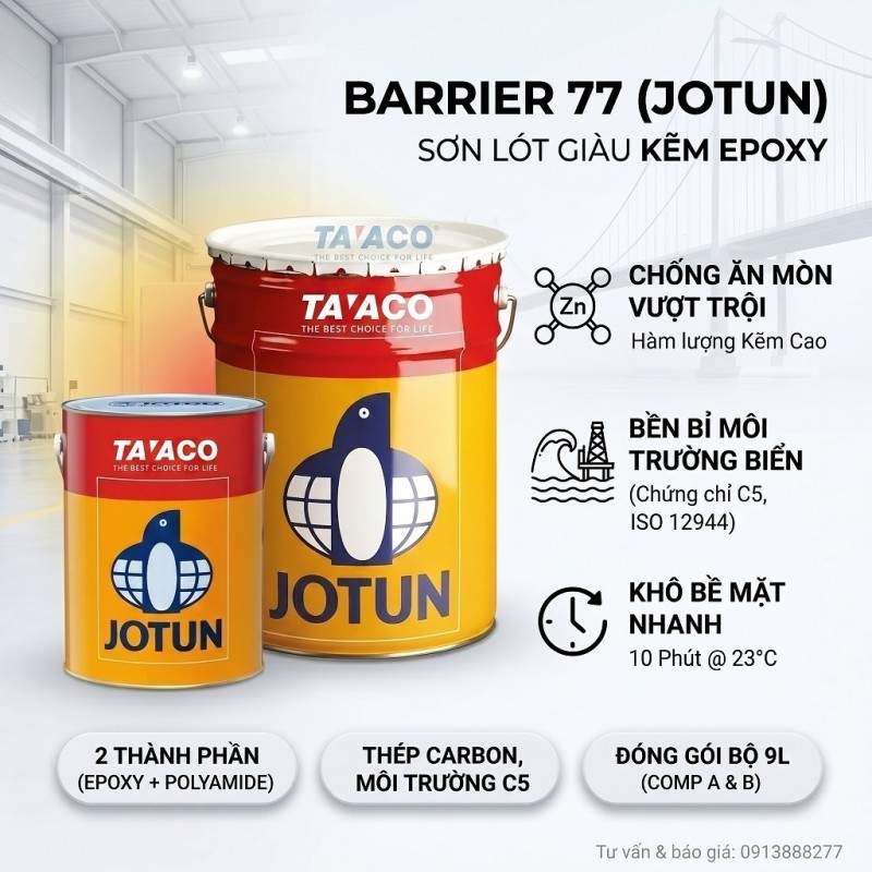 Jotun Barrier 77 Sơn lót Epoxy giàu kẽm