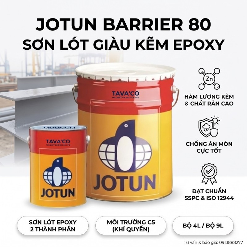 Jotun Barrier 80 - Sơn lót Epoxy giàu kẽm 80% thumb