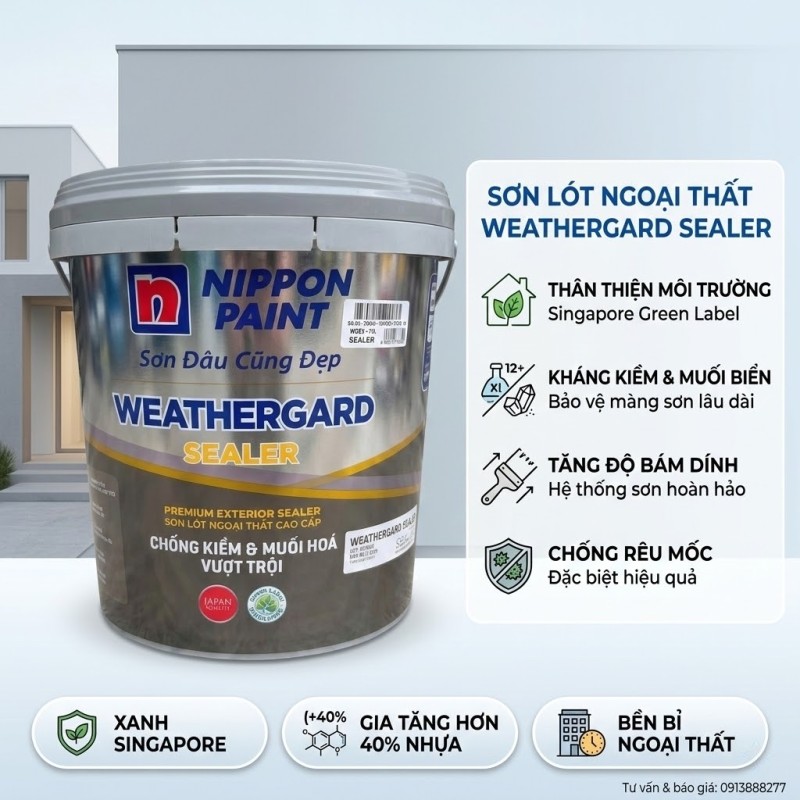 Sơn Lót Nippon WeatherGard Sealer Ngoại Thất
