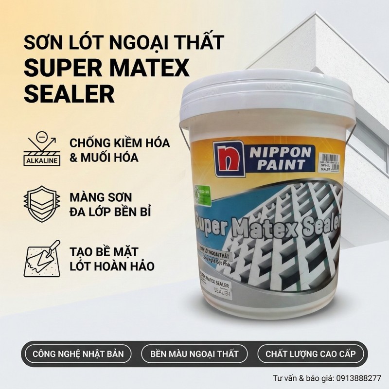 Sơn Lót Nippon Super Matex Sealer Ngoại Thất
