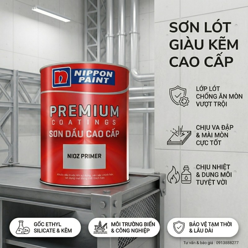Sơn Lót Nippon NIOZ - Lót Kẽm Phốt Phát
