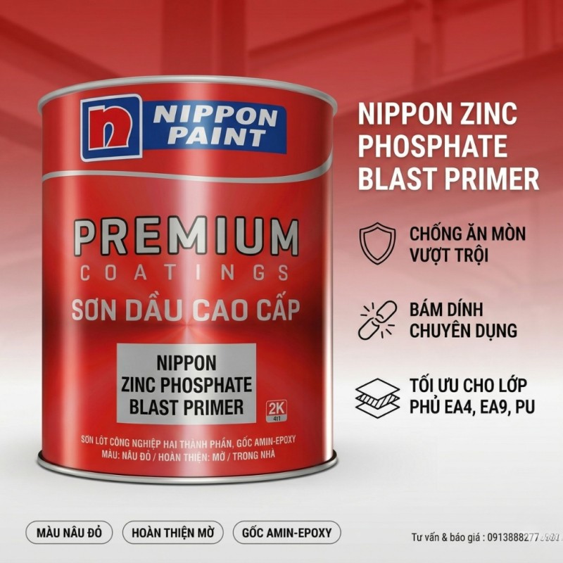 Sơn Lót Nippon Zinc Phosphate Blast Primer - Lót Phun Cát
