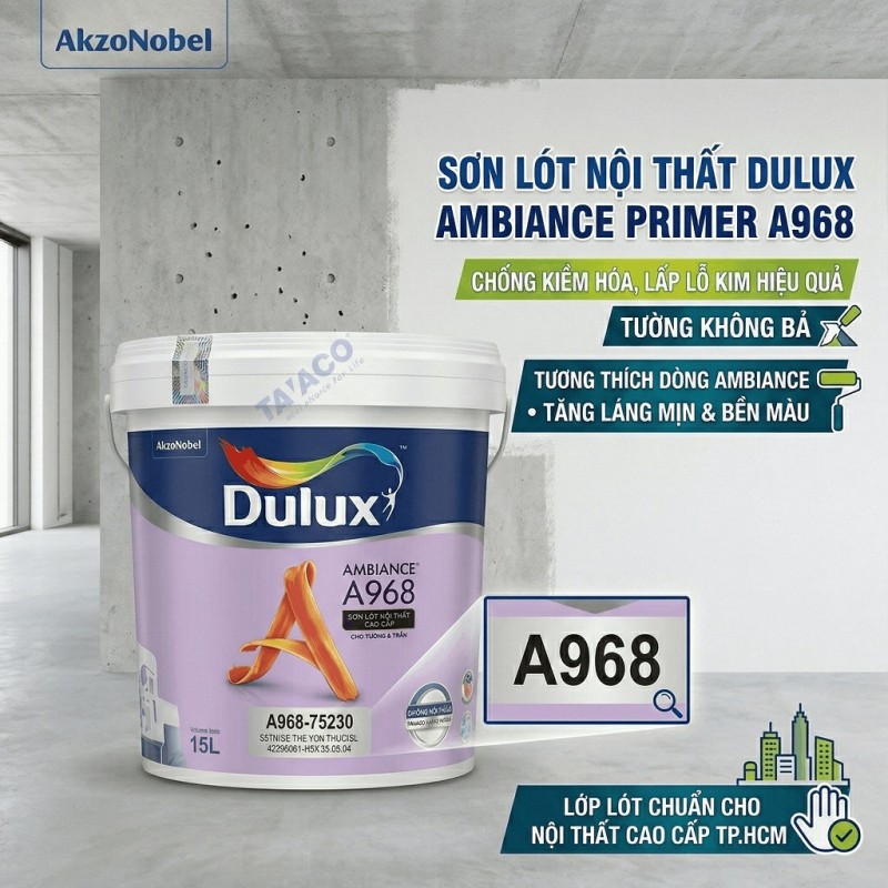 Sơn Lót Dulux Ambiance Primer Nội Thất A968