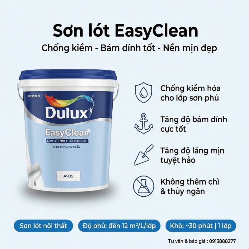 Sơn Lót Dulux EasyClean Primer Nội Thất A935