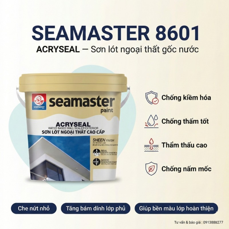 Seamaster 8601 - Acryseal Wall Sealer Water Based Exterior (Sơn Lót Ngoại Thất)