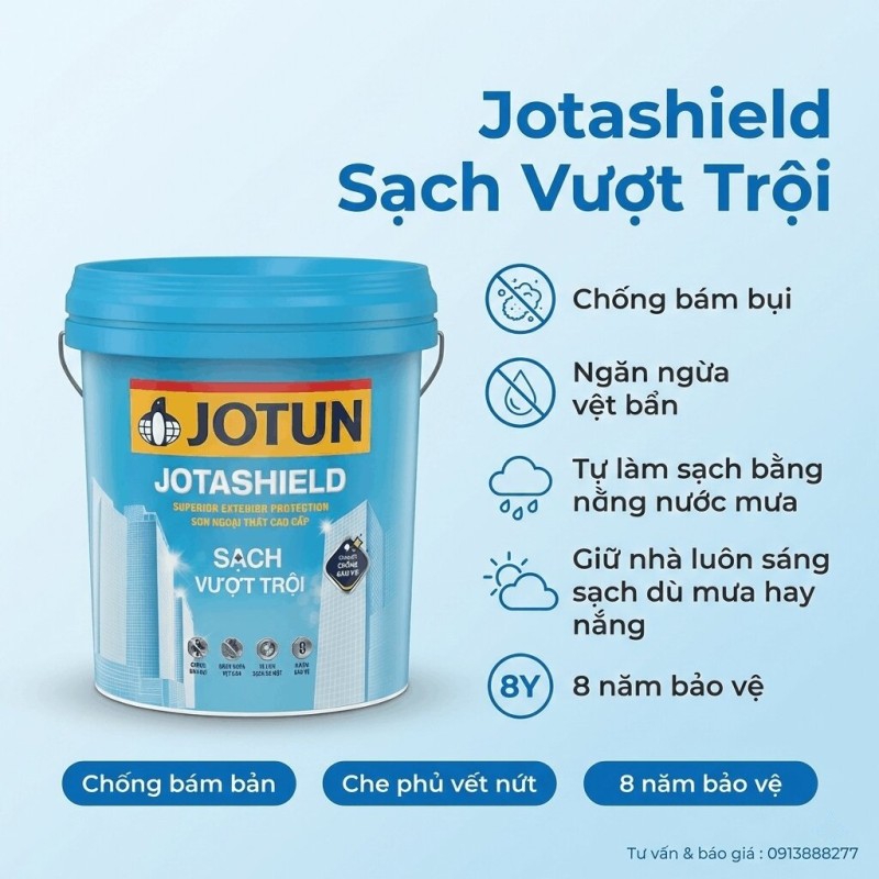 Sơn Jotun Jotashield Sạch Vượt Trội