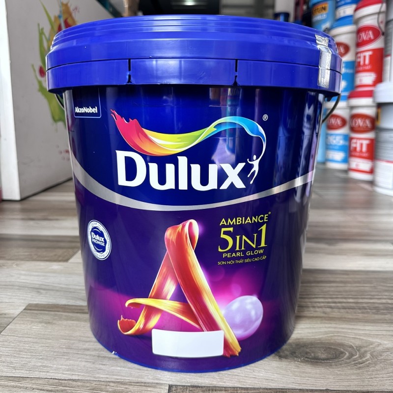 Sơn nội thất Dulux Ambiance 5in1 Pearl Glow 66A bề mặt bóng mờ sang trọng 5 tính năng bảo vệ nội thất như chùi rửa vết bẩn, màng sơn siêu mịn, kháng khuẩn, chống nấm mốc, đa màu sắc thumb