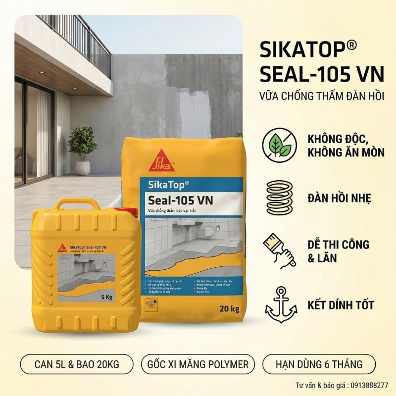 Vữa Chống Thấm SikaTop Seal 105