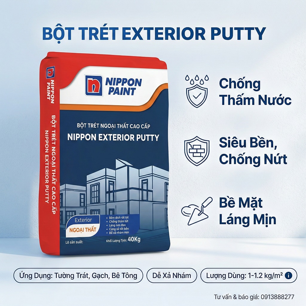 Bột Trét Nippon  Ngoại Thất Exterior Putty