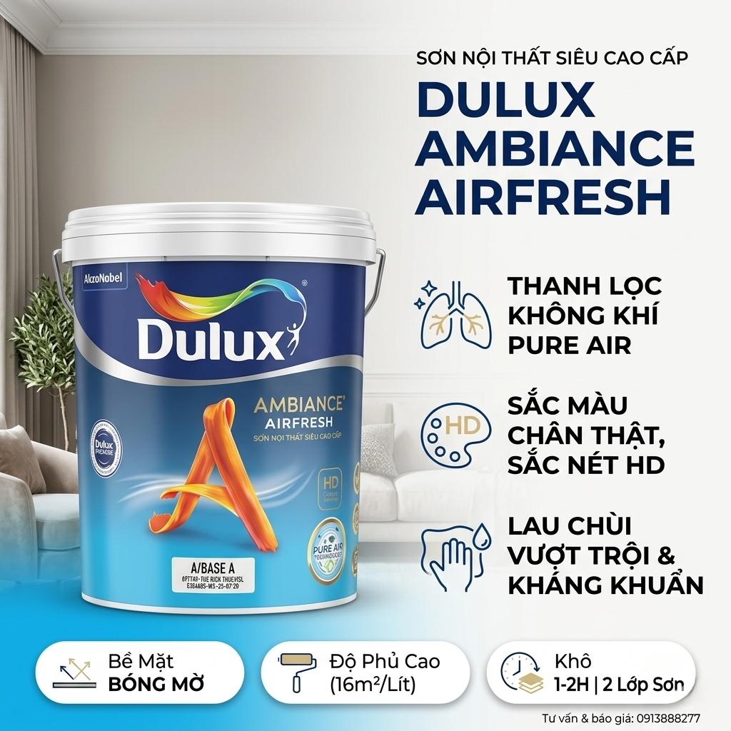 Sơn Nội Thất Dulux Ambiance AirFresh 68A