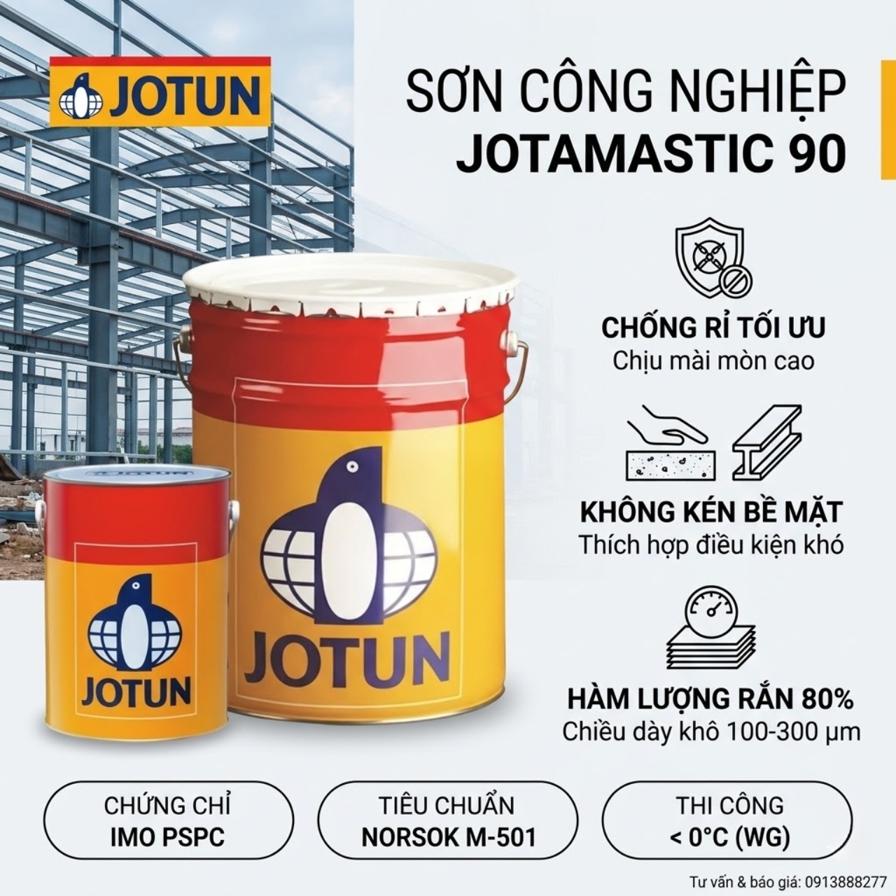 Jotun Jotamastic 90 - Sơn Phủ Epoxy Chống Ăn Mòn Cực Tốt