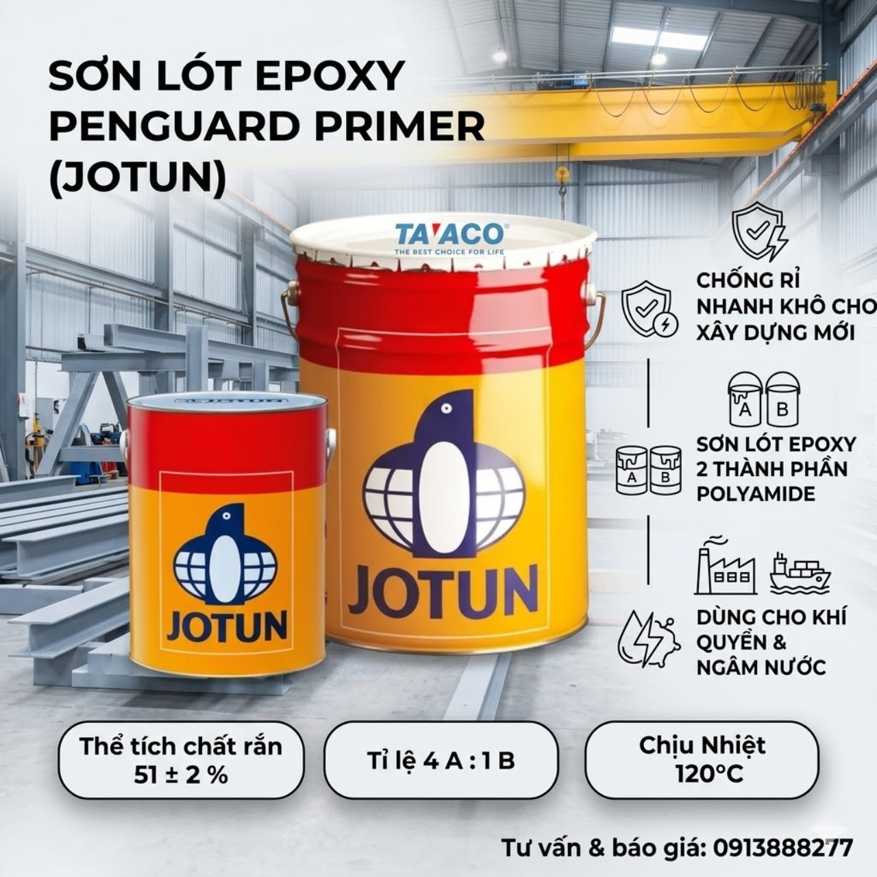 Sơn lót Epoxy Chống Rỉ Jotun Penguard Primer