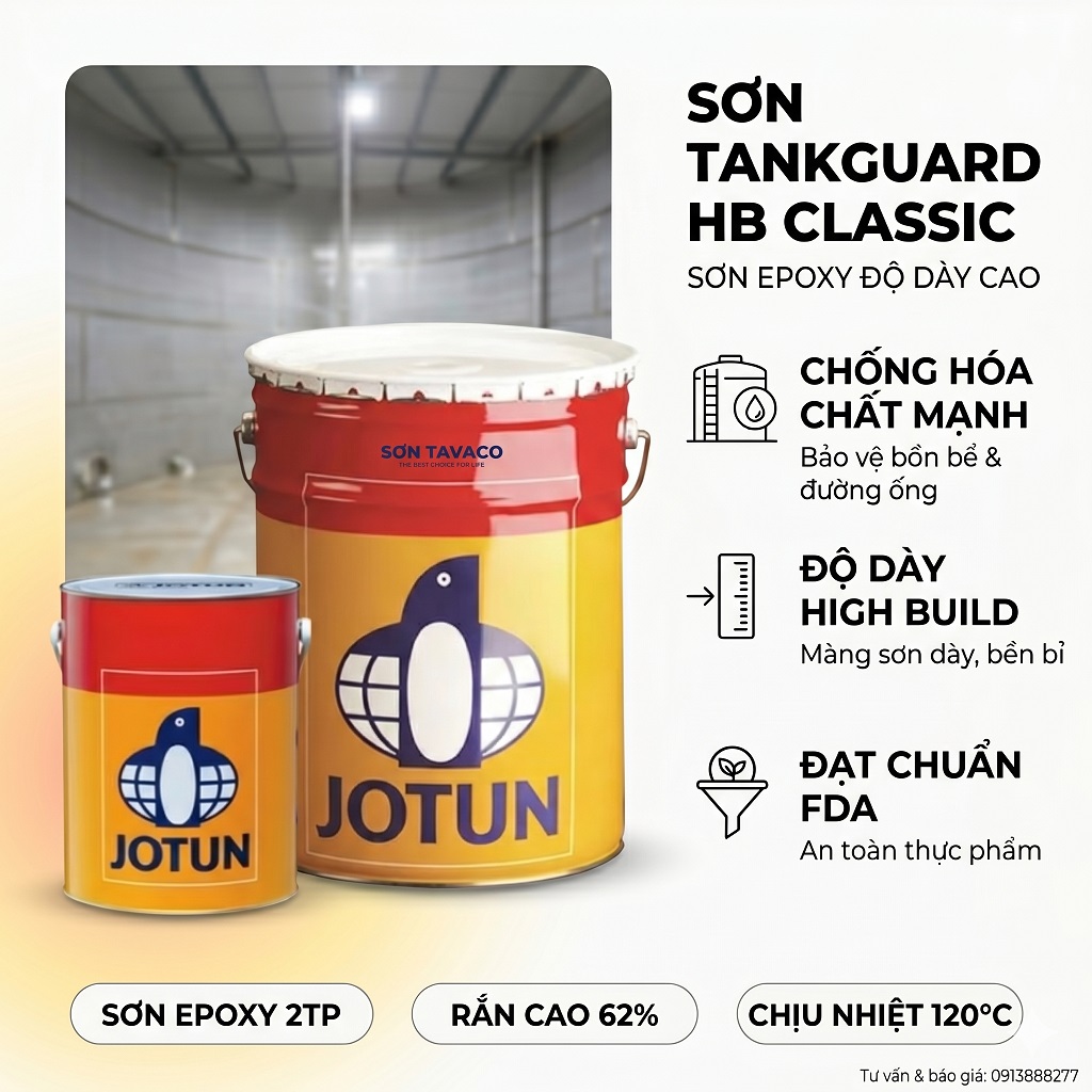 Jotun Tankguard HB Classic - Sơn Phủ Epoxy Lòng bồn xăng dầu