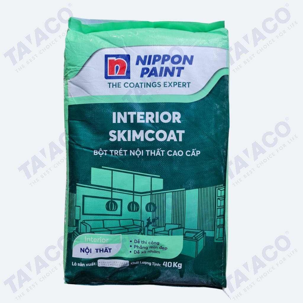 Bột trét tường Nippon Kimcoat Trong Nhà 40kg