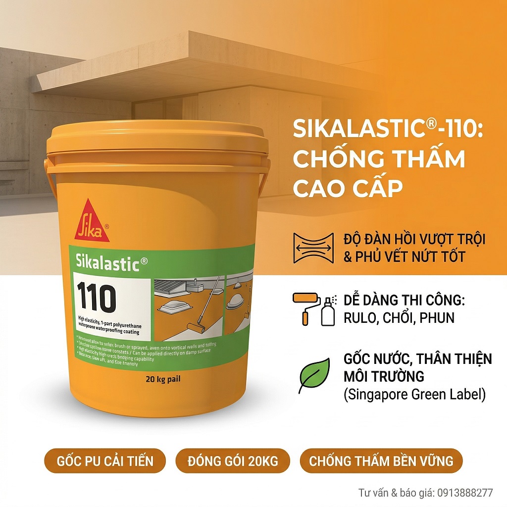 Sika 110 Chống Thấm Sàn Mái PU