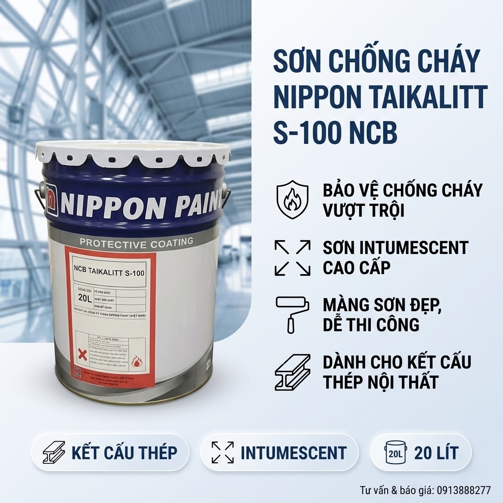 Sơn Chống Cháy Nippon Taikalitt S-100 NCB Intumescent