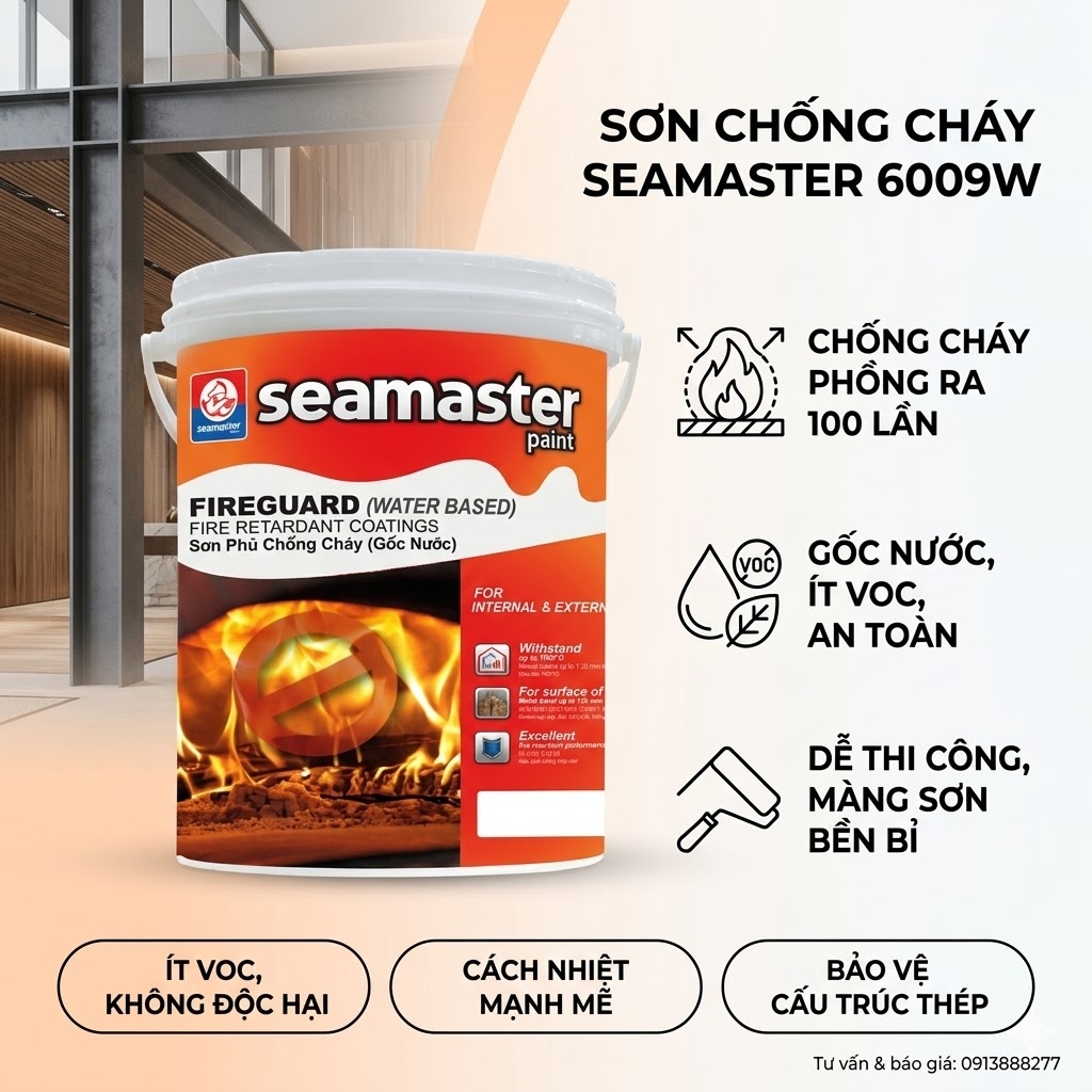 Seamaster 6009W - Sơn Chống Cháy Gốc Nước