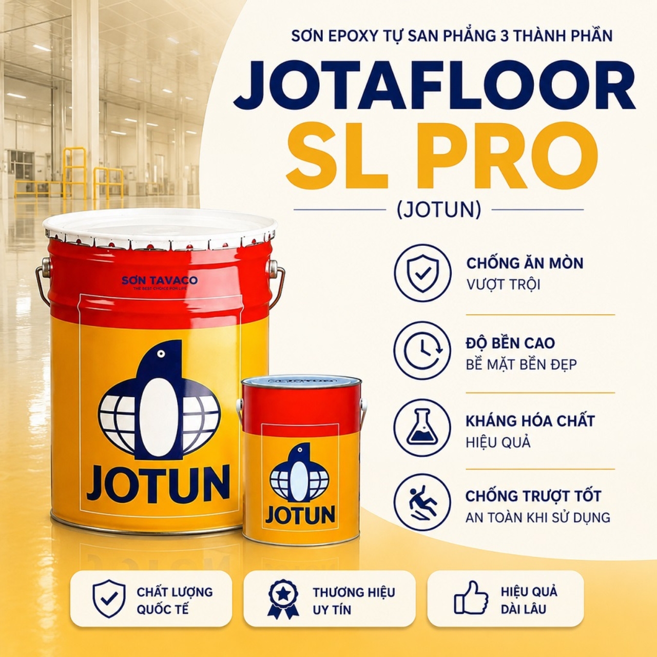 Sơn Sàn Epoxy Tự San Phẳng JOTAFLOOR SL PRO