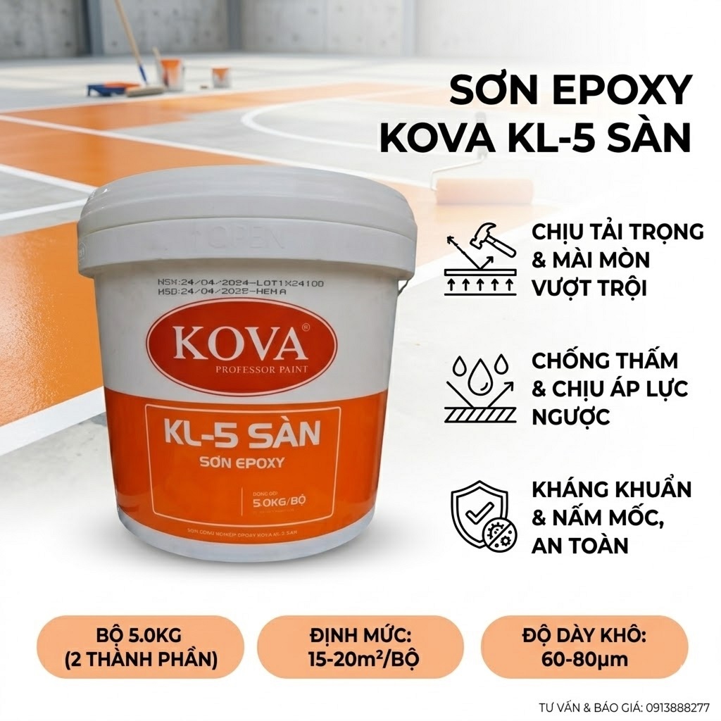 Sơn Epoxy Kova KL05 Sàn