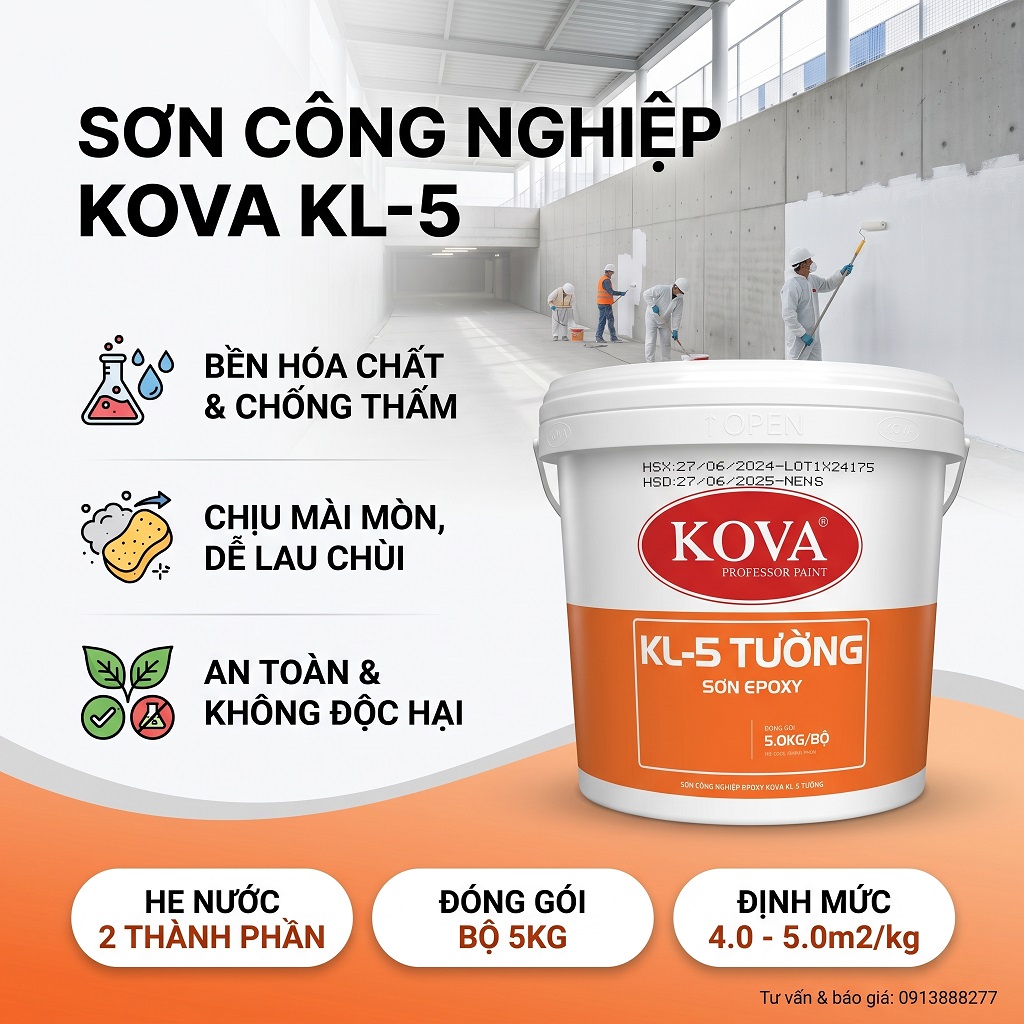 Sơn Epoxy KOVA KL-5 Tường