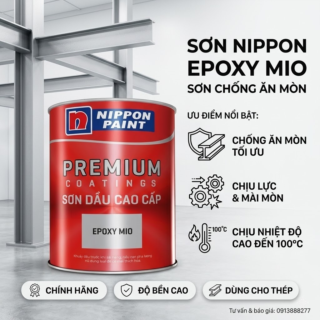 Sơn Nippon Epoxy MIO - Chống Ăn Mòn Cho Thép