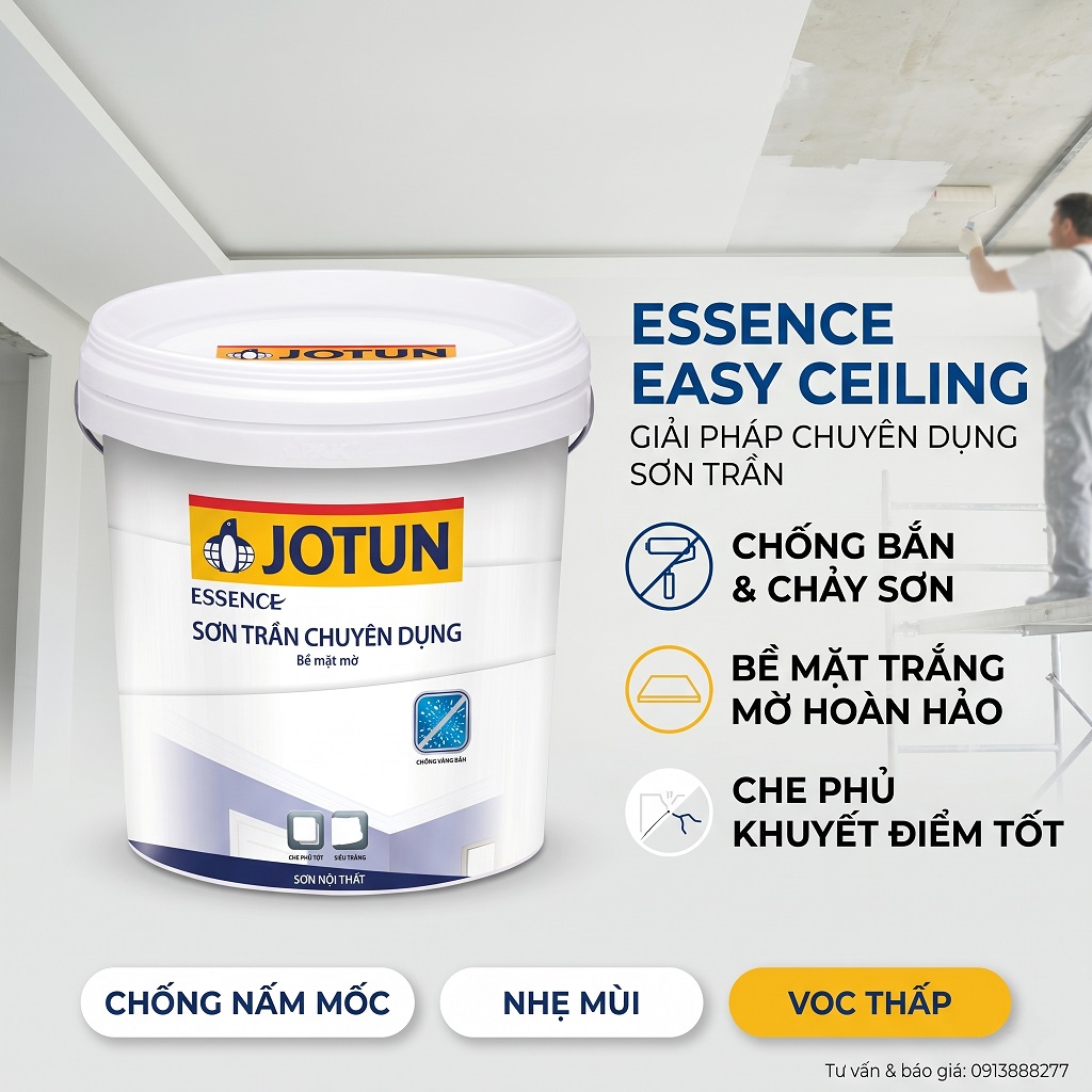 Sơn Jotun Essence Trắng Trần Chuyên Dụng