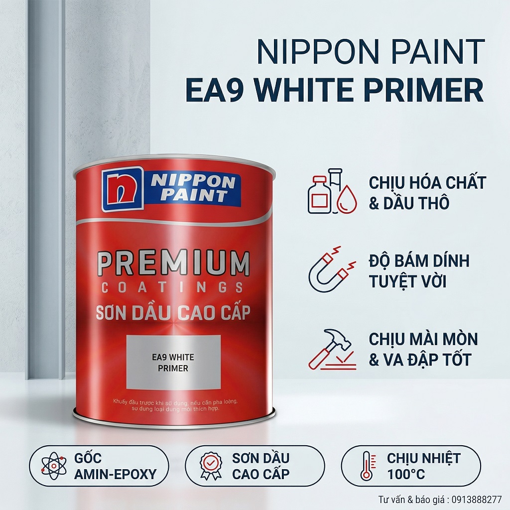 Sơn Lót Nippon EA9 White Primer - Lót Epoxy Trắng