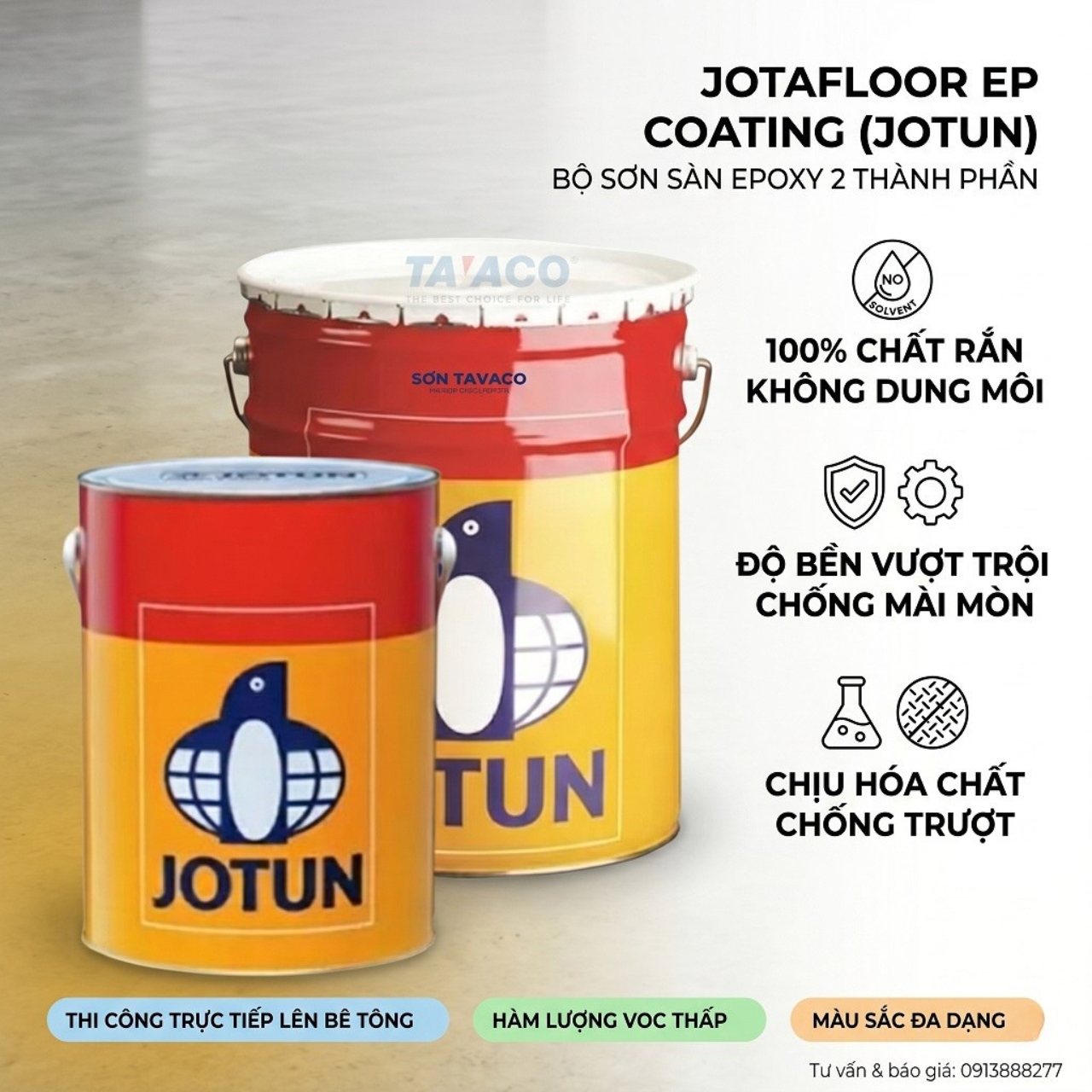 Sơn Sàn Epoxy Jotun Jotafloor EP Coating Trong Nhà